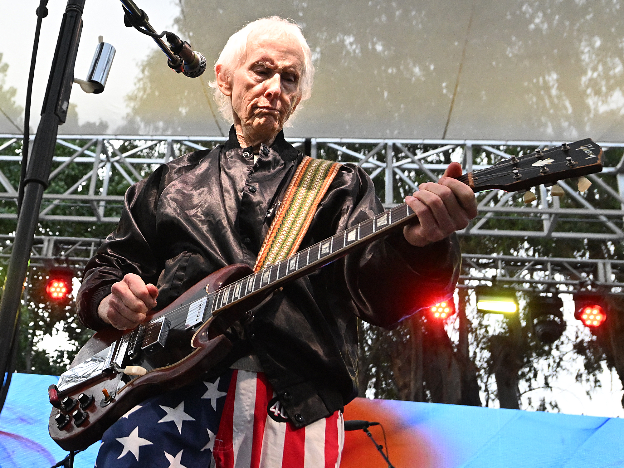 Robby Krieger, from The Doors, performs on the Prudential Stage during the 2025 BottleRock Napa Valley Music Festival in 2025. (Chris Riley/Times-Herald)