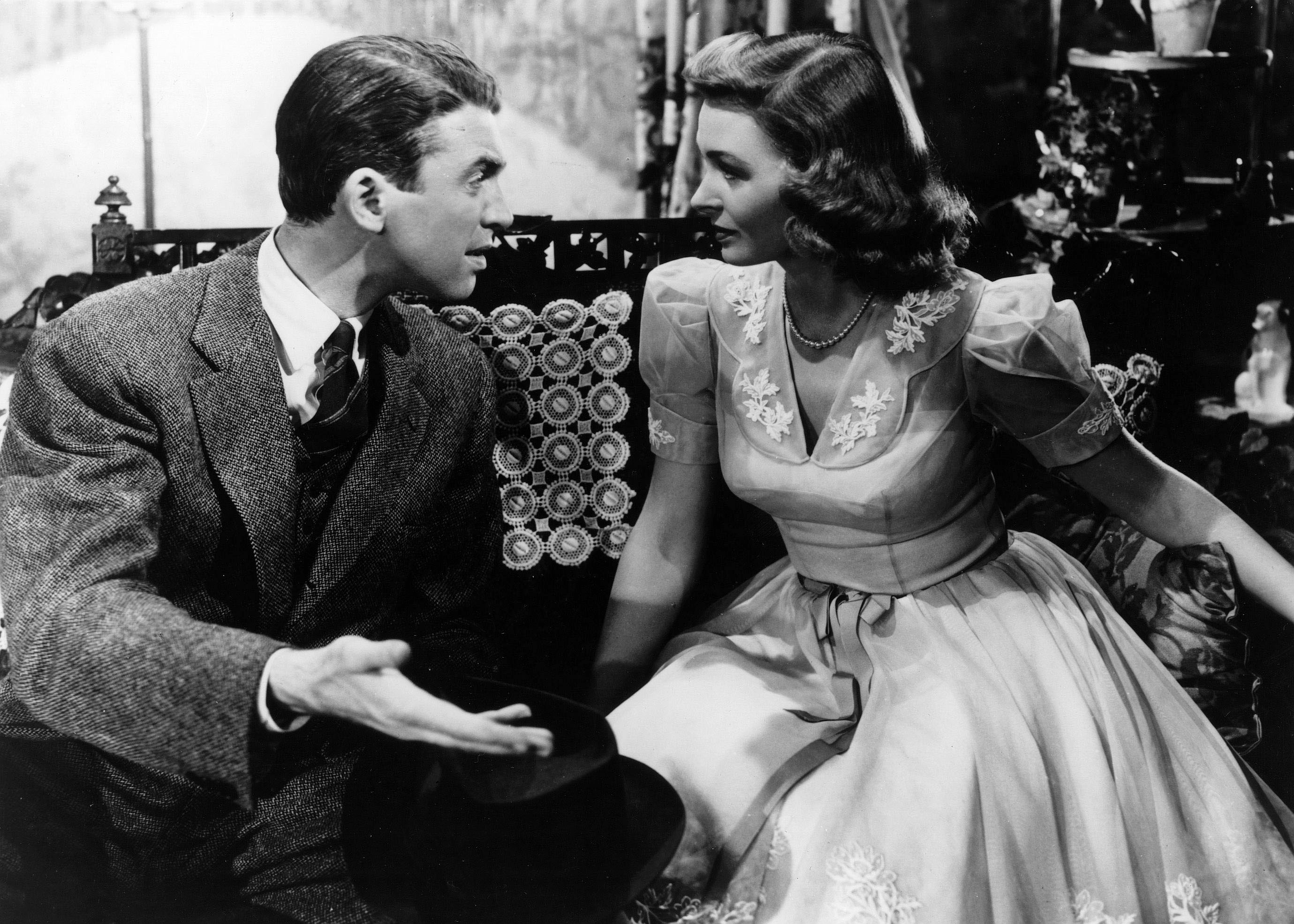 James Stewart, left, and Donna Reed star in the classic Christmas film "It's a Wonderful Life." An abridged version of the film is streaming for free on Amazon Prime Video.