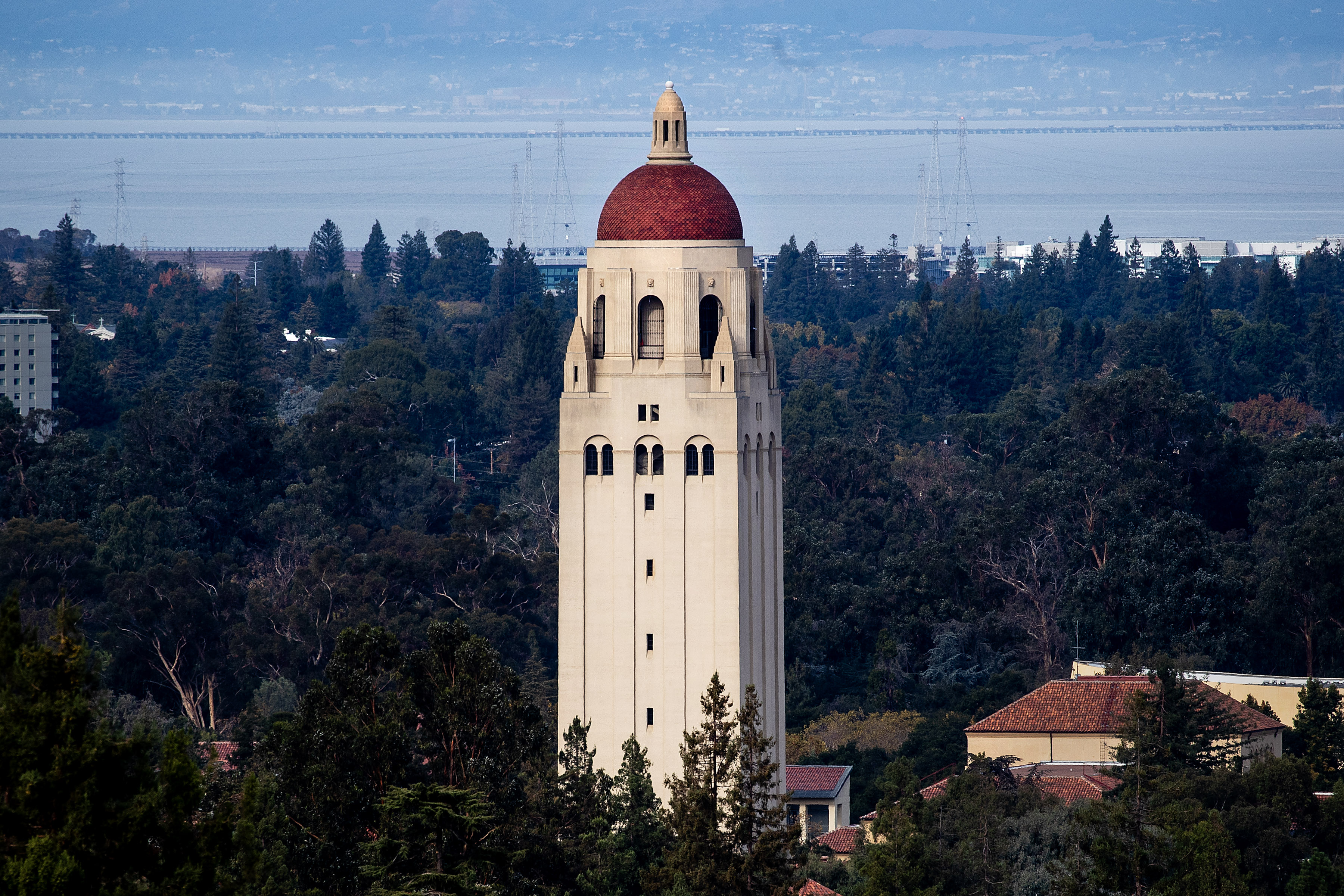 SJM-L-STANFORD-XXXX Hoover Tower rises above the Stanford University campus on Thursday, Nov. 9, 2023, in Stanford, Calif.