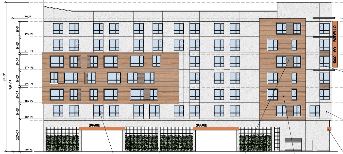 SJM-L-WSJHOUSING-01 San Jose has approved permits for a seven-story, 118-unit housing development at 1000 S. De Anza Blvd. (Courtesy of LPMD Architects)