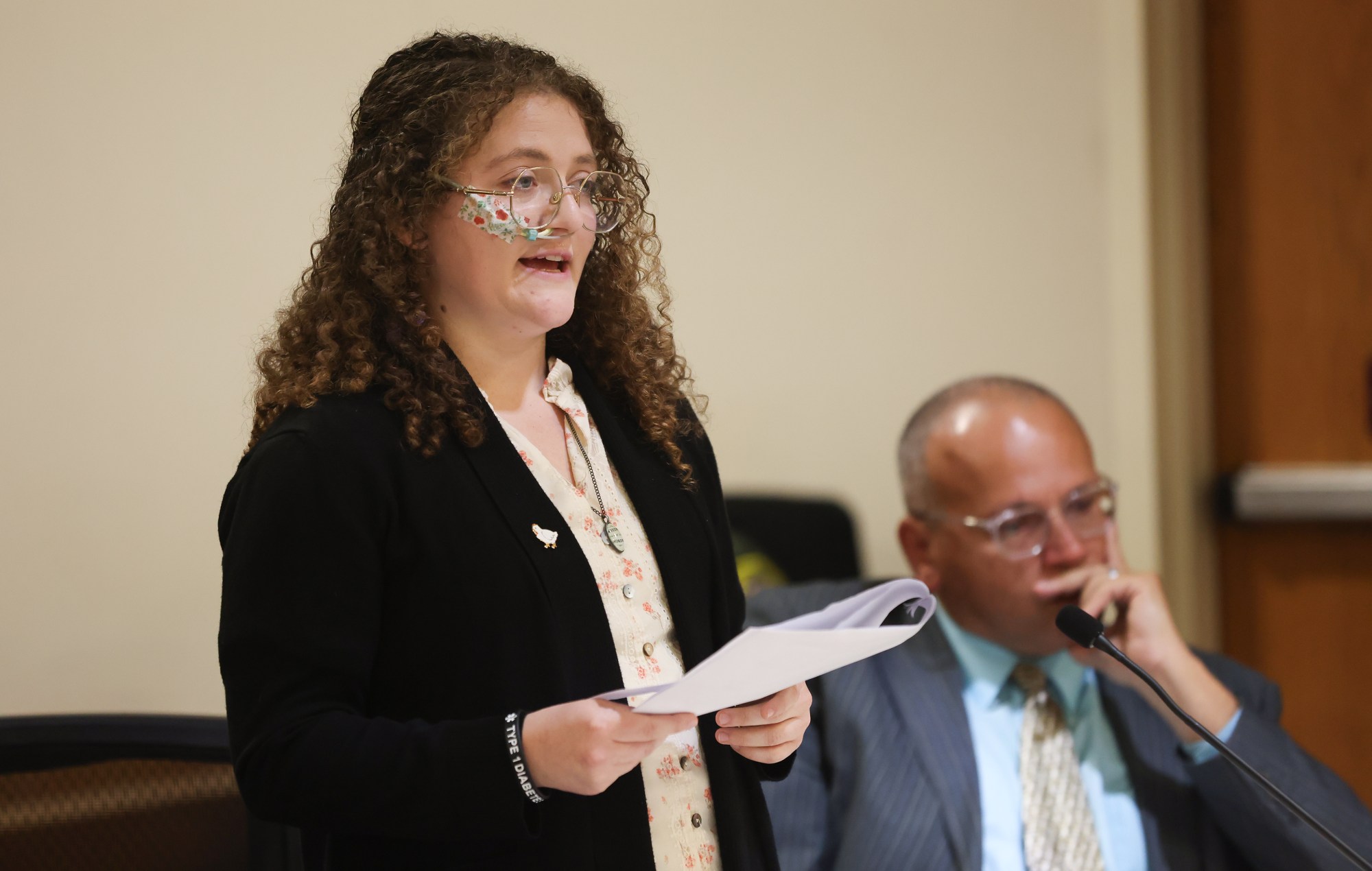 TPD-L-zoesentence-120325-CC001 Zoe Rosenberg reads a statement during her sentencing hearing at Sonoma County Superior Court in Santa Rosa on Wednesday, Dec. 3, 2025. (Christopher Chung / The Press Democrat)